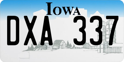 IA license plate DXA337