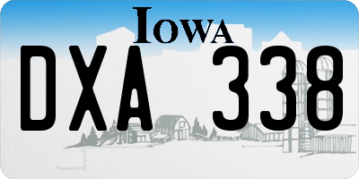 IA license plate DXA338