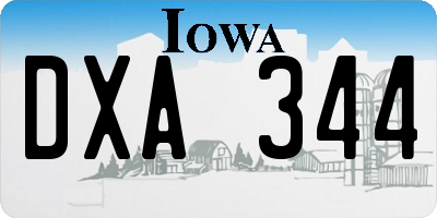 IA license plate DXA344