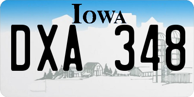 IA license plate DXA348