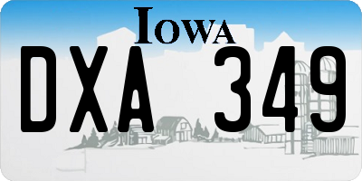 IA license plate DXA349