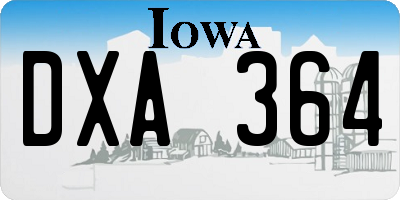 IA license plate DXA364