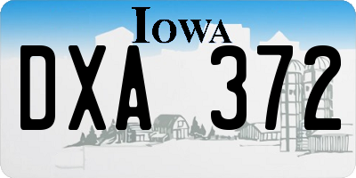 IA license plate DXA372