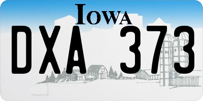 IA license plate DXA373