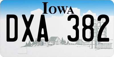 IA license plate DXA382