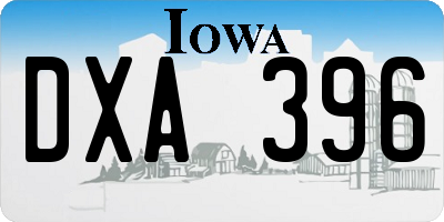 IA license plate DXA396