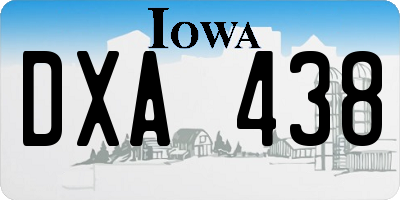 IA license plate DXA438