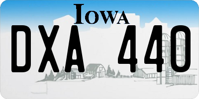 IA license plate DXA440