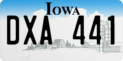 IA license plate DXA441