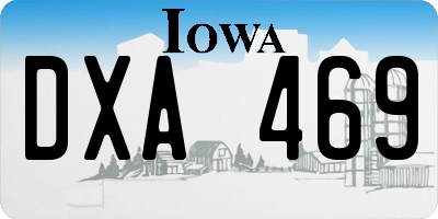 IA license plate DXA469