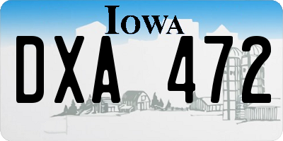 IA license plate DXA472