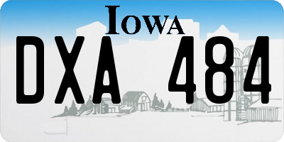 IA license plate DXA484