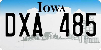 IA license plate DXA485