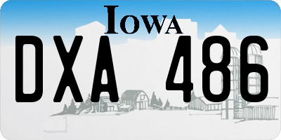 IA license plate DXA486