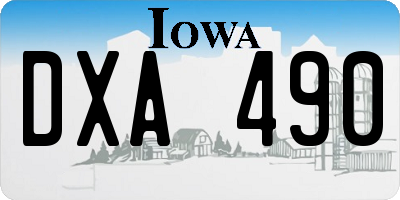 IA license plate DXA490