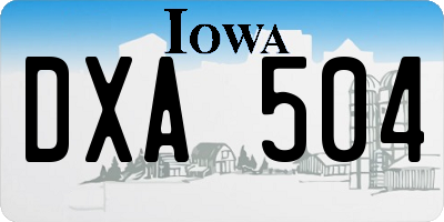 IA license plate DXA504