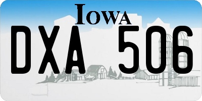 IA license plate DXA506