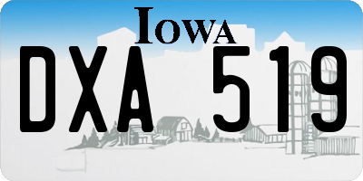 IA license plate DXA519