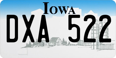 IA license plate DXA522