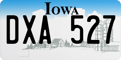 IA license plate DXA527