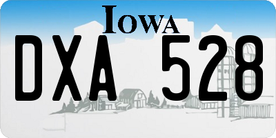 IA license plate DXA528