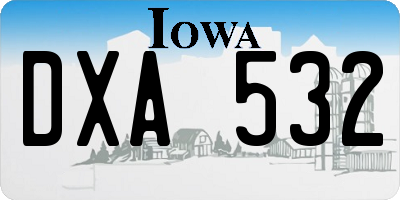 IA license plate DXA532