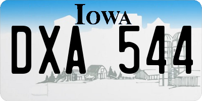 IA license plate DXA544