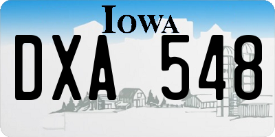 IA license plate DXA548