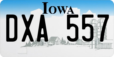 IA license plate DXA557