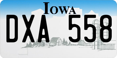 IA license plate DXA558