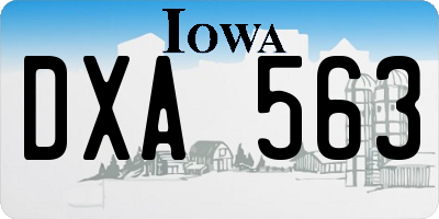 IA license plate DXA563