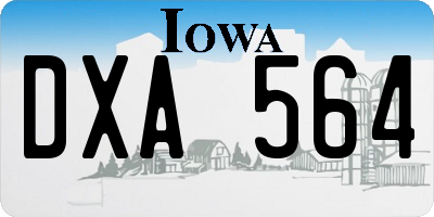 IA license plate DXA564