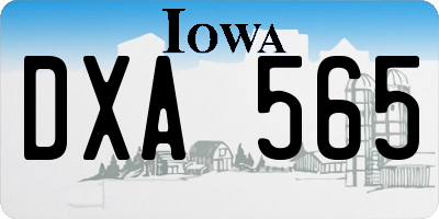 IA license plate DXA565
