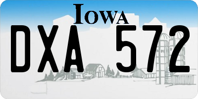 IA license plate DXA572