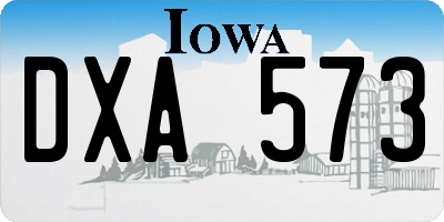 IA license plate DXA573