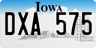 IA license plate DXA575