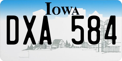 IA license plate DXA584