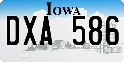 IA license plate DXA586
