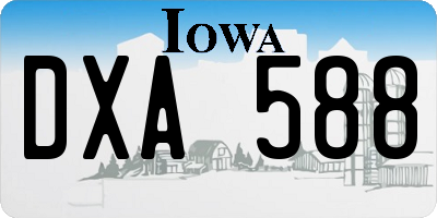 IA license plate DXA588