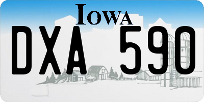 IA license plate DXA590