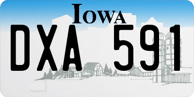 IA license plate DXA591