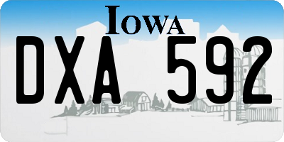 IA license plate DXA592