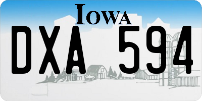 IA license plate DXA594