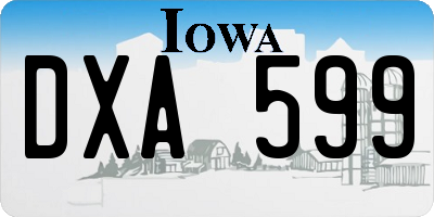IA license plate DXA599