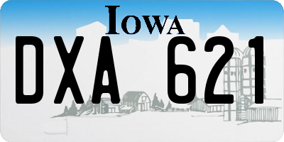 IA license plate DXA621