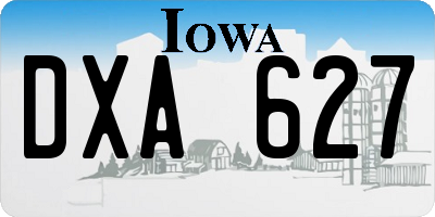 IA license plate DXA627