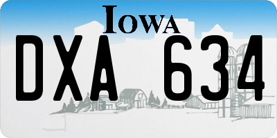IA license plate DXA634