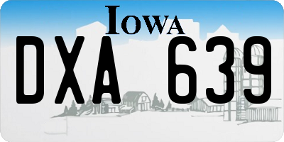 IA license plate DXA639