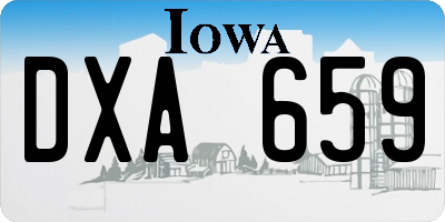 IA license plate DXA659