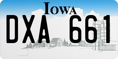 IA license plate DXA661